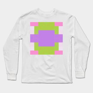 Purple & Green abstract Long Sleeve T-Shirt